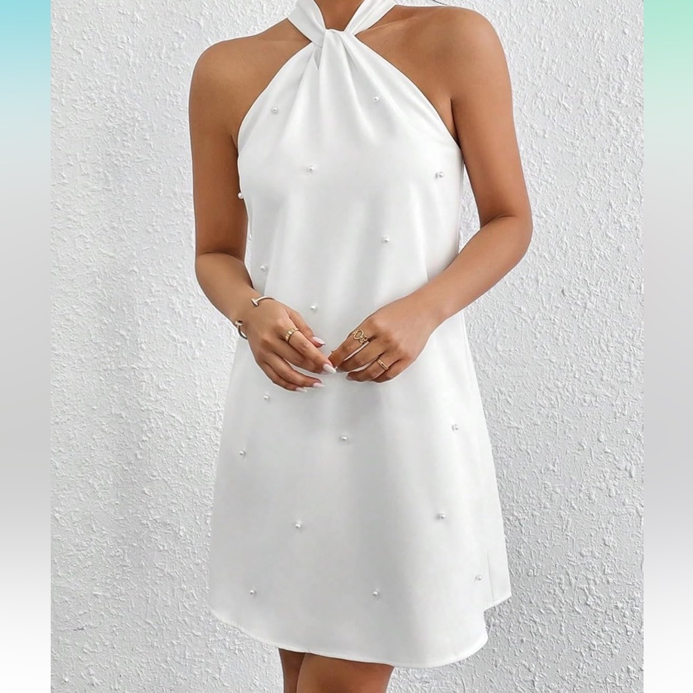 Chic Strapless White Dress